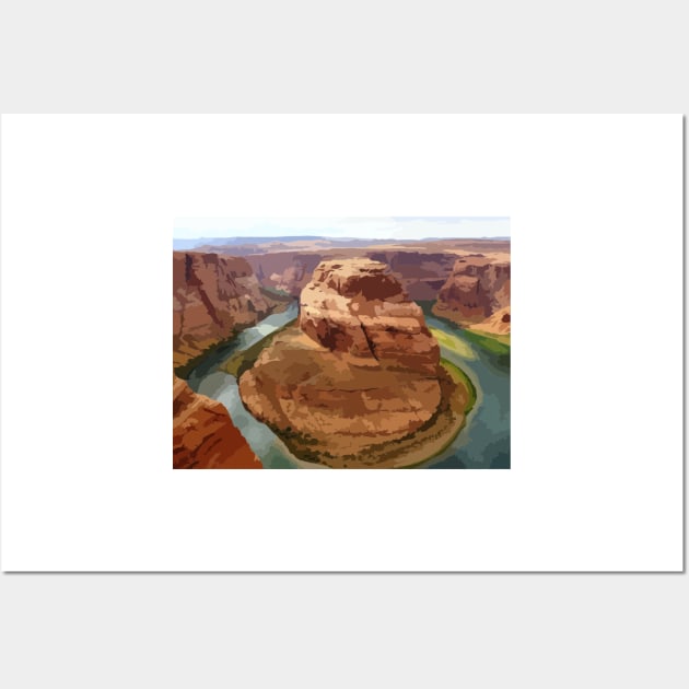 Grand Canyon Cliff Painting Wall Art by gktb